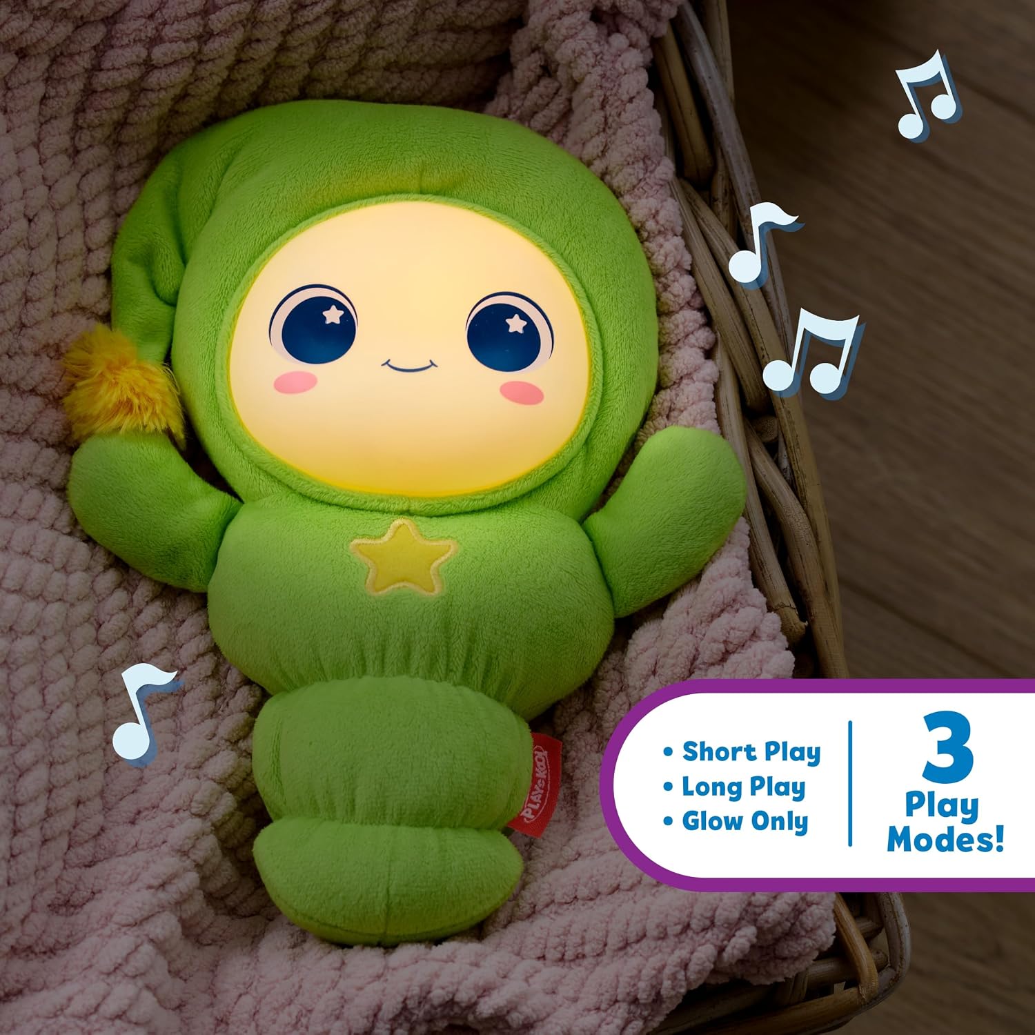 Playskool Glo Worm Soothing Plush Night Light with Sounds & Lullabies