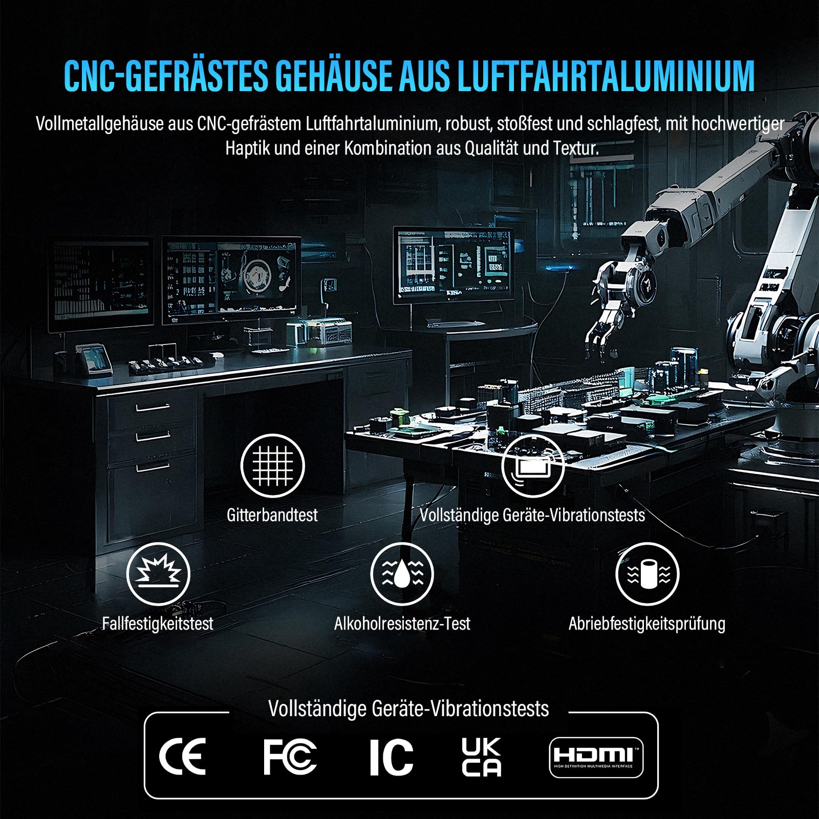 Godox GM6S Pro Kit2 5,5 pollici 2000 Nits Schermo inclinato telecomando Monitor Foto 4K HDMI DSLR Kamera Field Monitor 1920*1080 IPS Touch Control Visiera anti-ribaltamento,Cover gomma & più Cavi HDMI