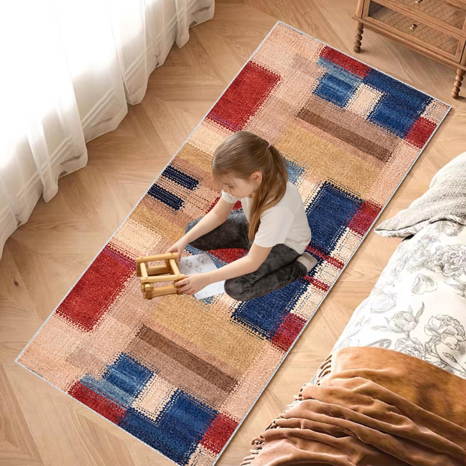 Dywan do długiego korytarza 80 x 500 cm antypoślizgowy chodnik kuchenny Chłonny dywanik wejściowy dywanik do przedpokoju, dywanik do kuchni, salonu, sypialni