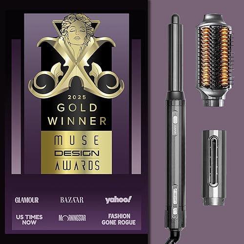 Miniatura 3 de GLAMUP FusionPro 6 en 1 cepillo secador de pelo de aire caliente - Rizador de mechas y cepillo alisador térmico, secador de pelo de alta velocidad,