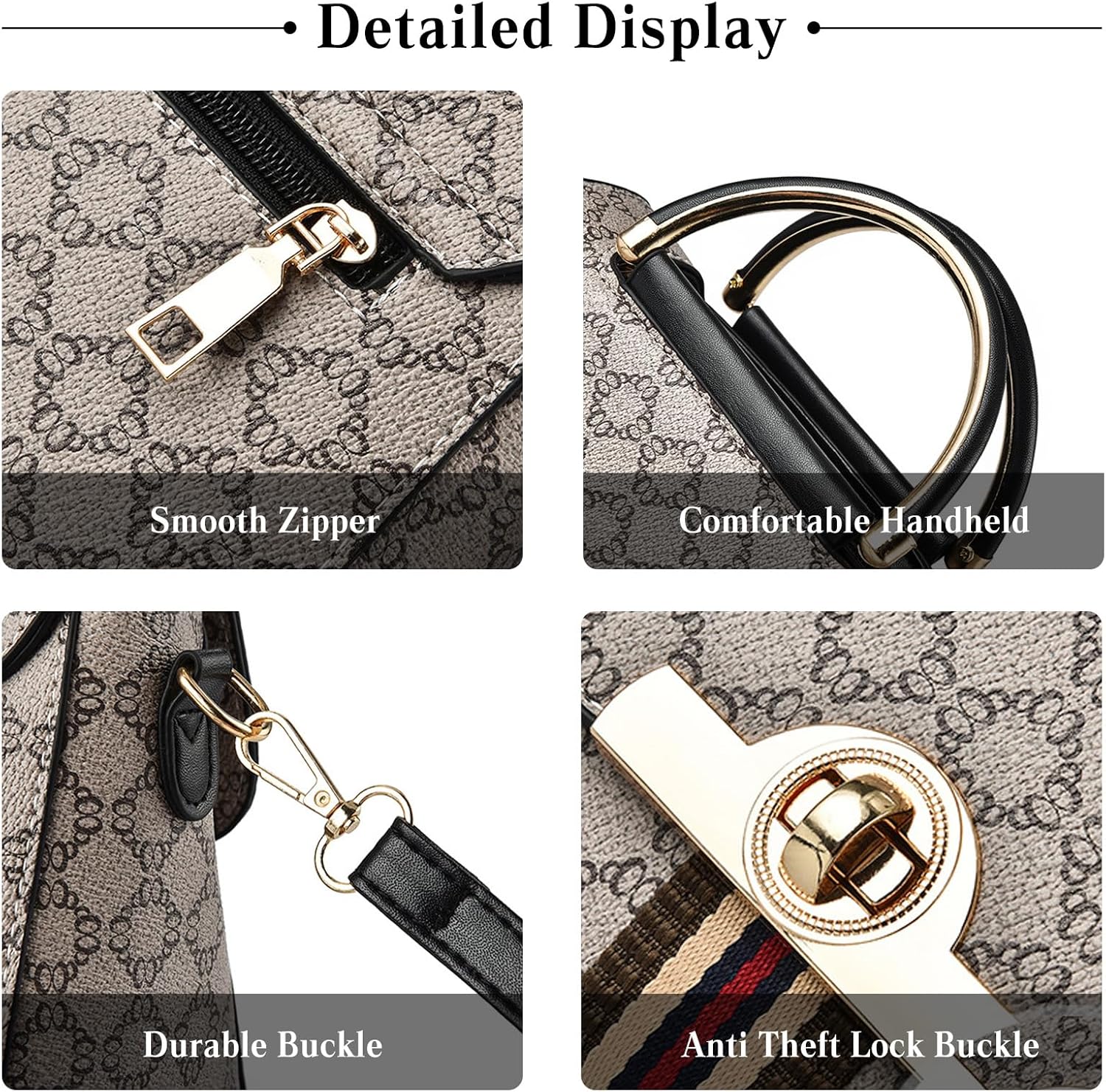 CORIOS Elegant Handbag for Women PU Leather Shoulder Crossbody Bag Fashion Messenger Top-Handle Bag Small Tote Satchel Bag