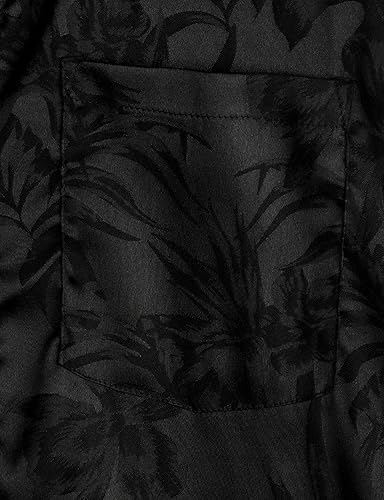 Vista 5 de VATPAVE Camisas de verano jacquard de ajuste regular para hombre, estilo casual, con botones, manga corta, con bolsillo