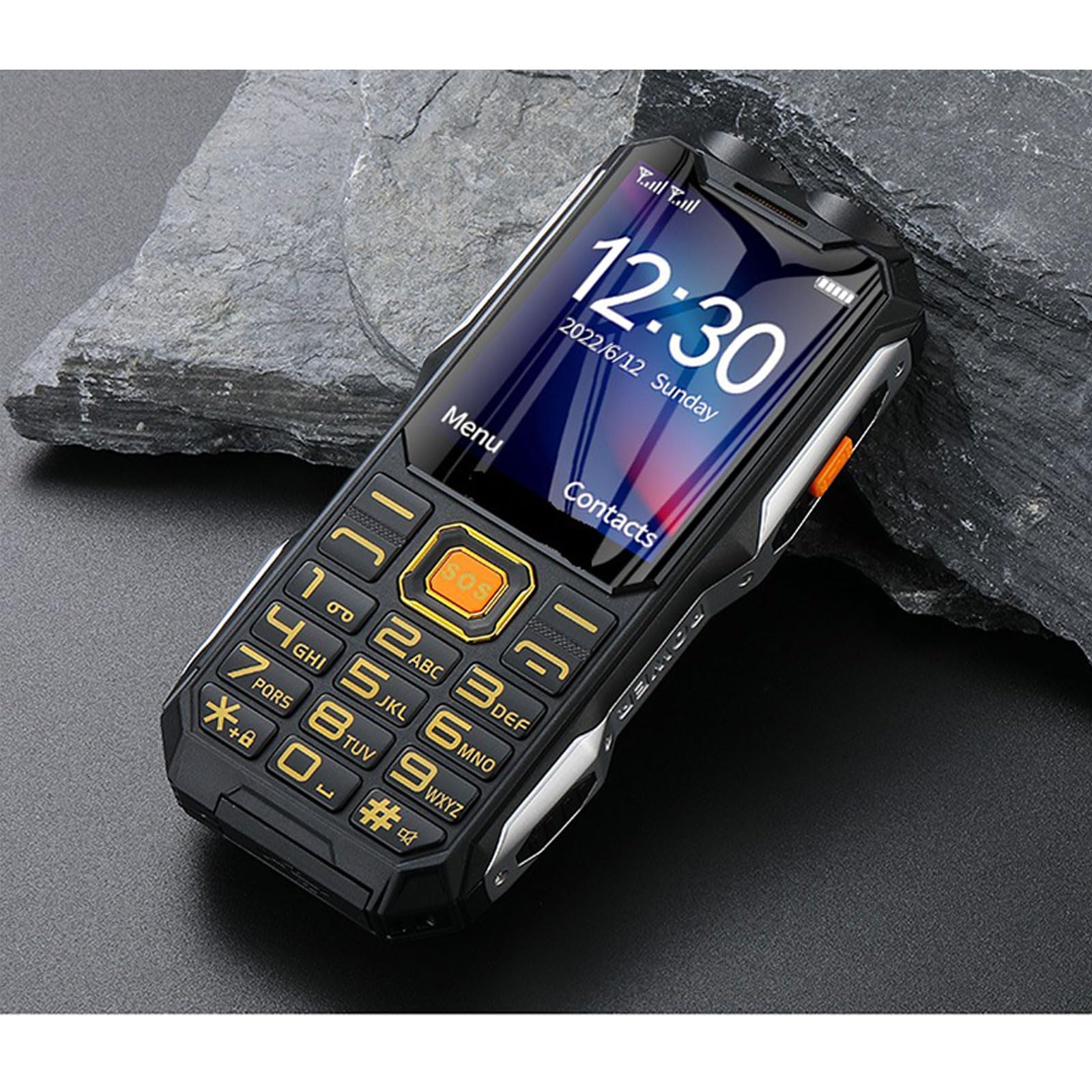 2,4 "" Ekran Telefon Komórkowy Old Osoba, łatwy Użyciu Starszy Telefon Komórkowy 2G Dual SIM Senior Telefon Dużą Pojemnością Baterię Dual LED Big Głośnik SOS Przycisk,Black