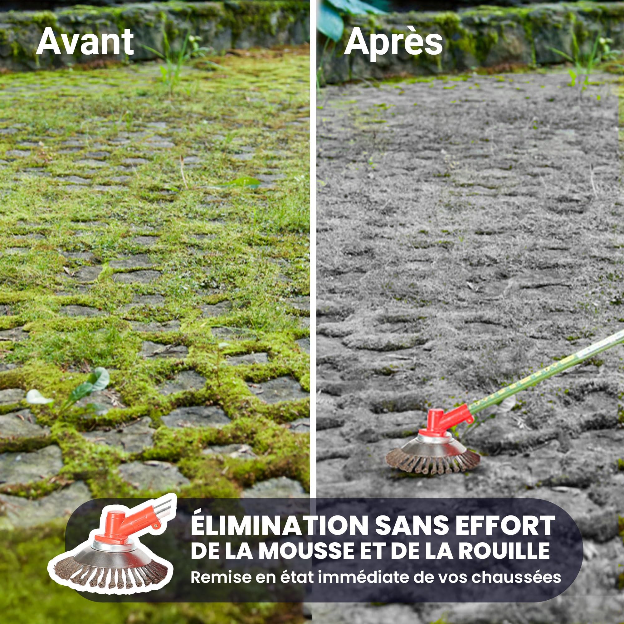 Bu-ko 52 cc d’essence Débroussailleuse de jardin multi-outil – Démarrage électrique par bouton-poussoir et cordon de traction | Coupe-broussailles 3-en-1, taille-haies et fil d’acier pour désherbage |