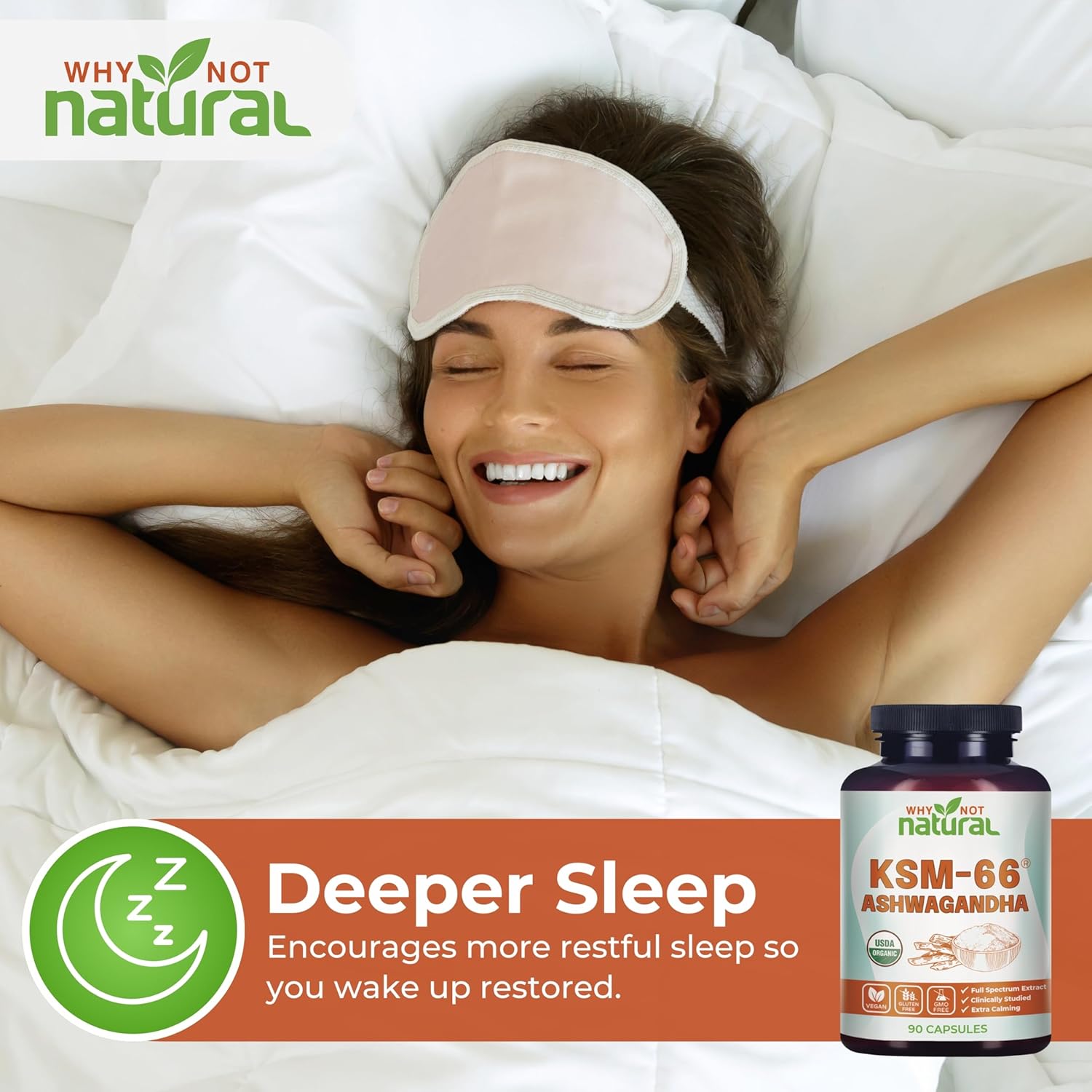 Why Not Natural Organic Ashwagandha KSM 66 Supplements Capsules - KSM66 - Image 5