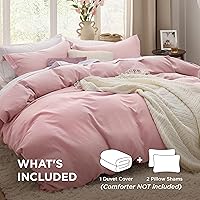 Vista 413 de Bedsure - Juego de ropa de cama de 2 piezas con 1 funda de edredón y 1 funda de almohada, extrasuave, prelavado, con cremallera, sin edredón