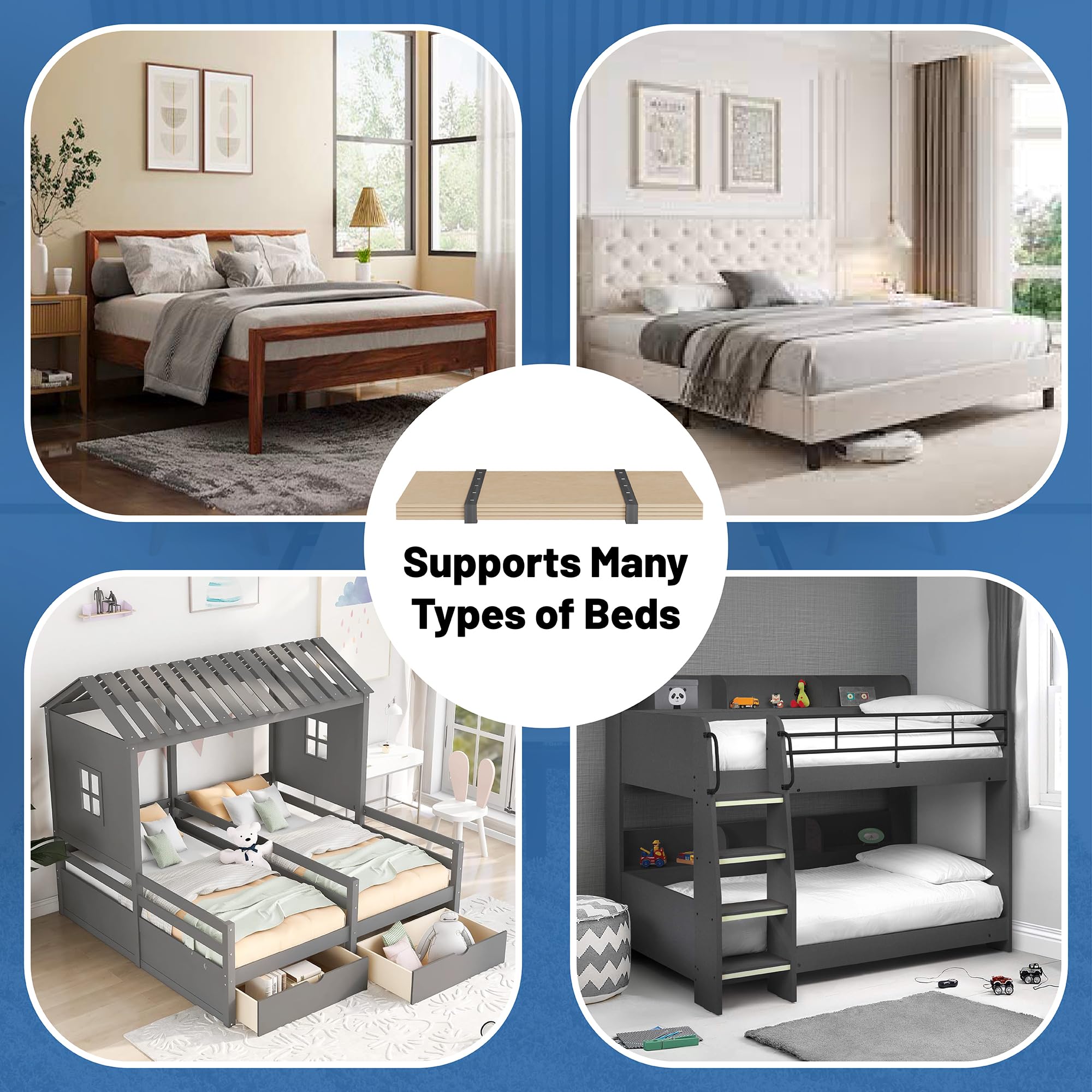 Snapklik.com : Foldable Box Spring, Bunkie Board & Bed-Support Slats To