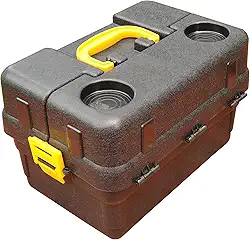 Maleta Caixa Grande de Pesca Ferramentas Bandeja Articuladas (Preto)