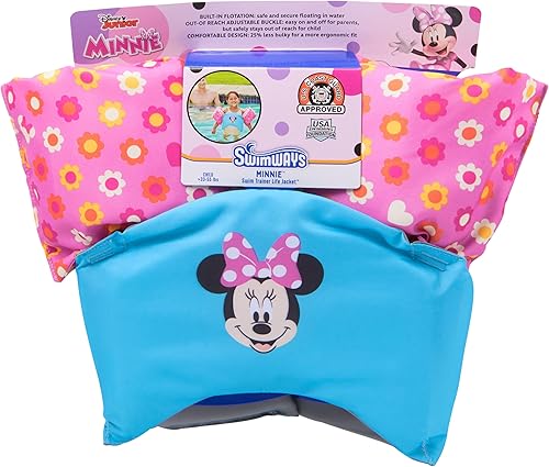 SwimWays Disney Minnie - Entrenador de natación, chaleco salvavidas aprobado por la Guardia Costera de EE. UU., chaleco de natación para niños,