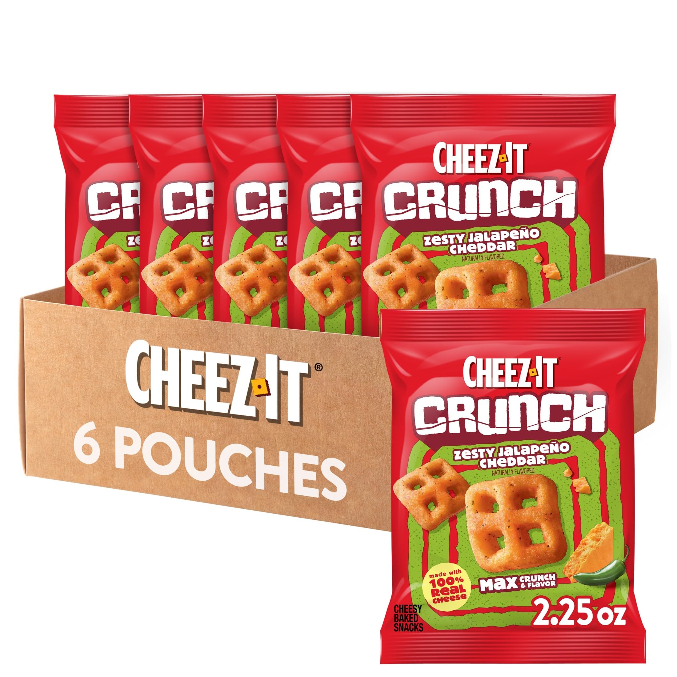 Amazon.com: Cheez-It Crunch Cheesy Baked Snacks, Lunch Snacks