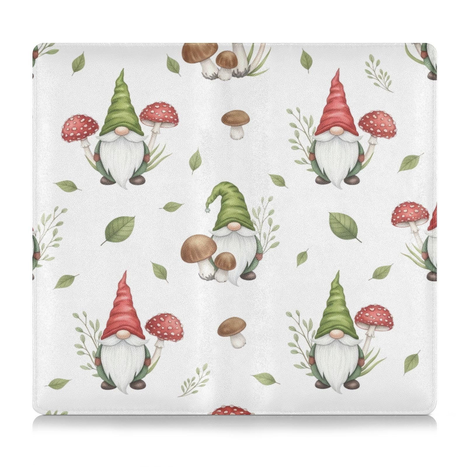 BURSTDDY Mushroom Gnome Leather Car Registration and Insurance Holder,Registration and Insurance Card Holder Glove Box Car Organizer Car Document Holder for Cards, Driver License