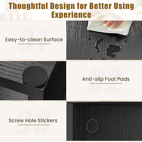 Miniatura 9 de Soporte de TV de 55 pulgadas, estantería de centro de entretenimiento de combinación gratuita con almacenamiento y estante abierto, mueble de TV