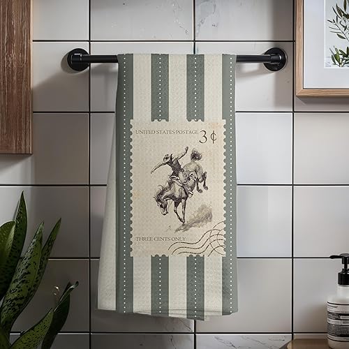 Miniatura 2 de Toallas de cocina de vaquero occidental, regalos occidentales, paños de cocina para decoración de cocina, estilo retro, estilo campestre, rodeo,