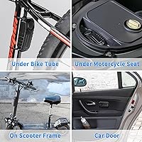 Vista 4 de WSDCAM Sistema de alarma con sensor de vibración antirrobo de 113 dB para bicicleta eléctrica, motocicleta, carrito de golf, remolque, buzón, puerta