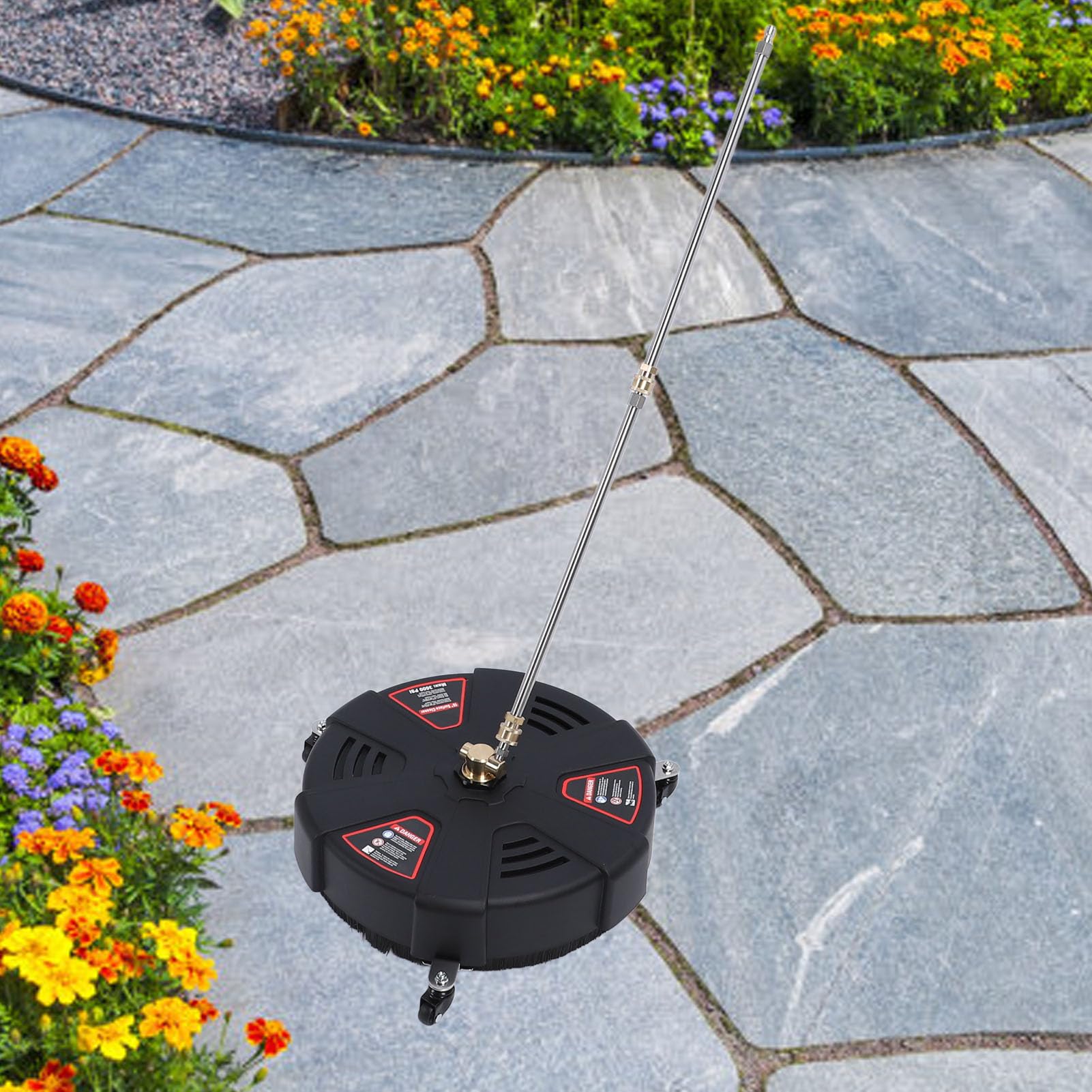 Limpiador de Superficies de Lavadora a Presión de 3600PSI, Lavadora Eléctrica de Alta Presión de 16 Pulgadas con Conector Rápido para Limpieza de Jardines y Pavimentos