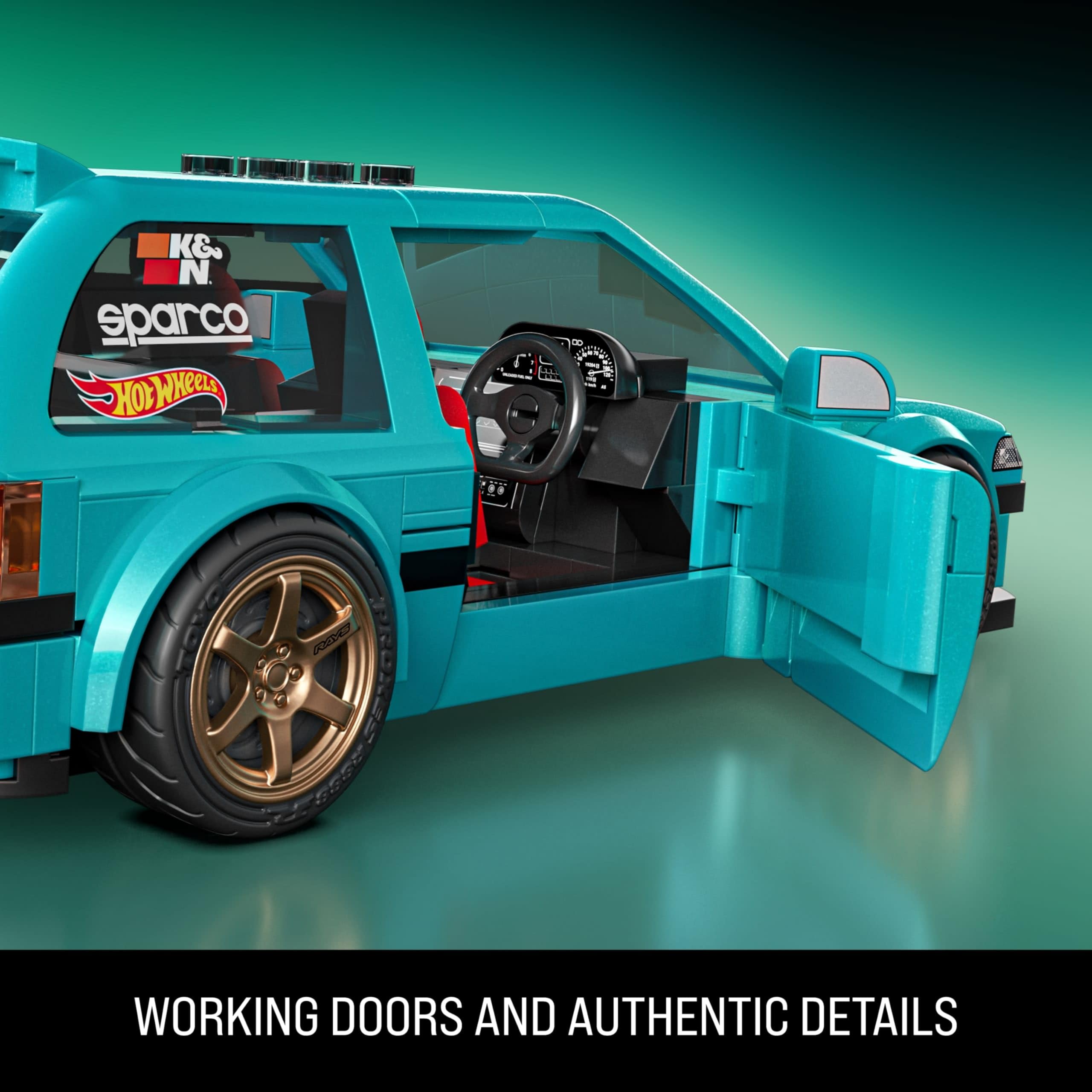 Mattel Brick Shop Hot Wheels Speed Series Building Set, Custom '90
