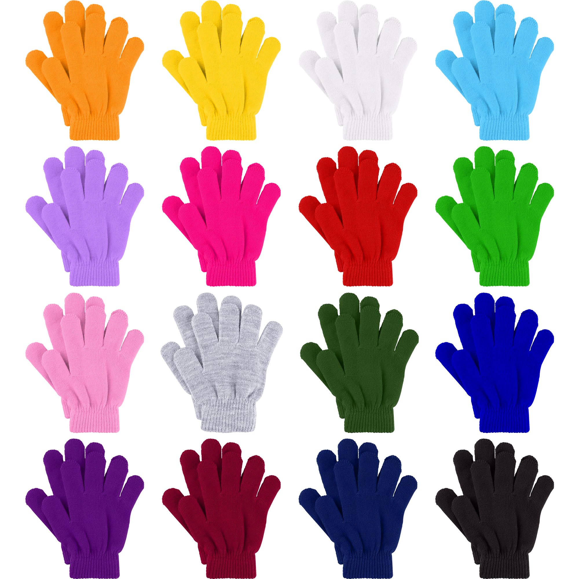 Glooarm 16 Pairs Kids Winter Magic Gloves