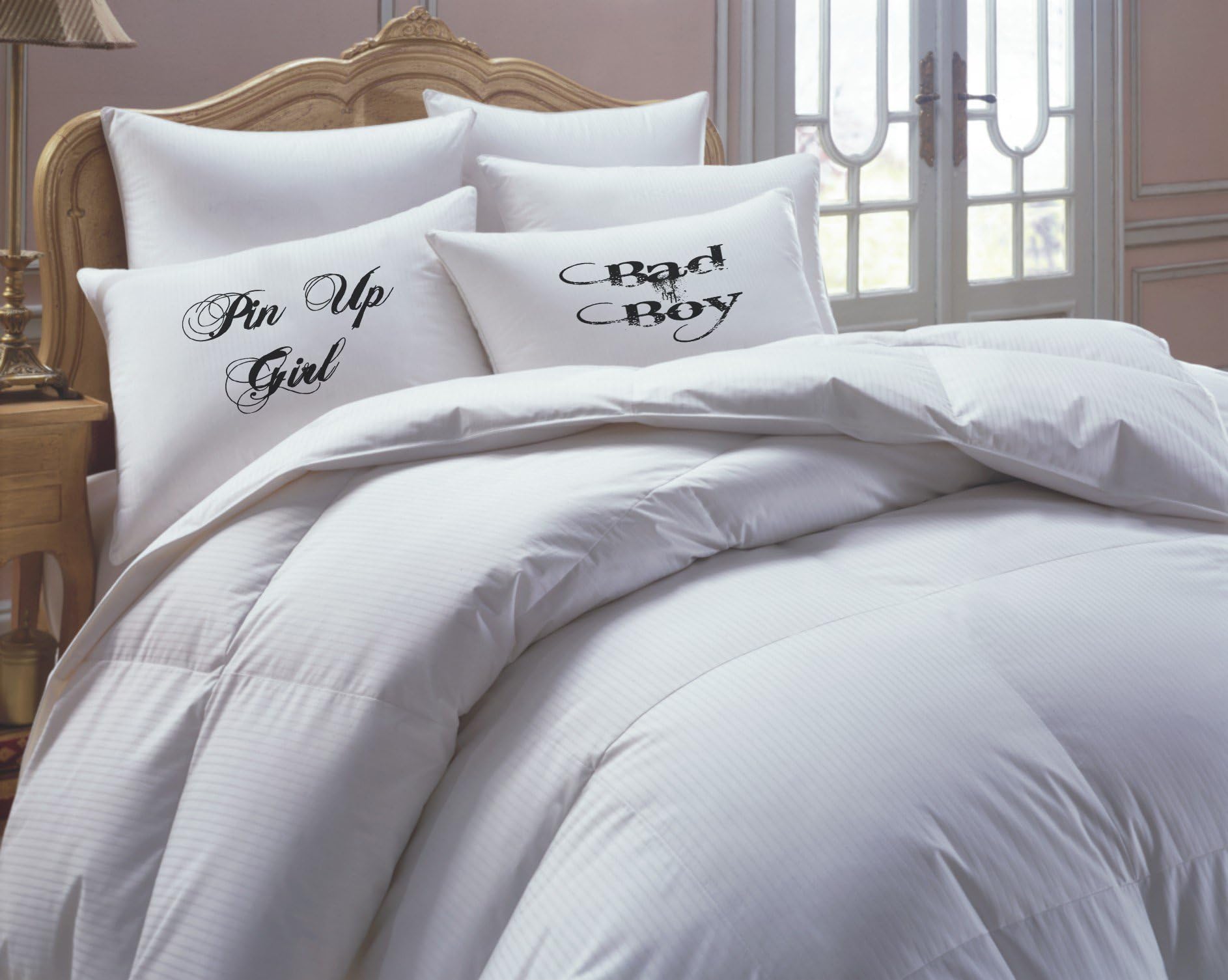 Pin Up Girl Bad Boy Pillowcase Set NEW