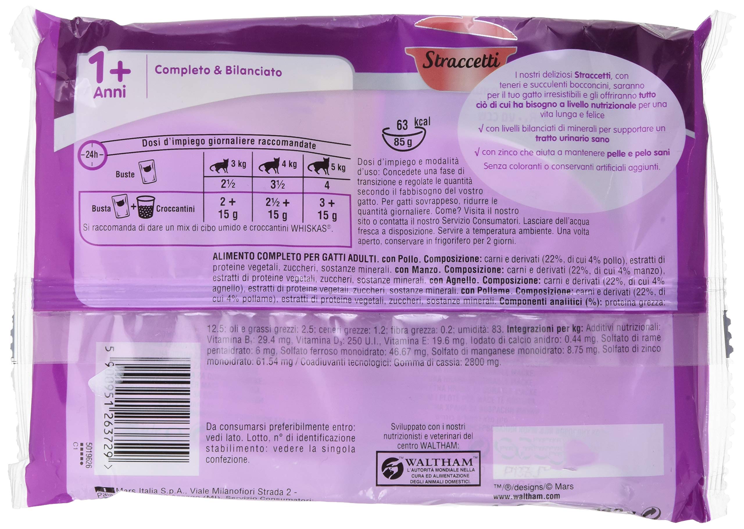 Whiskas Multipack 1 + Casserole Aves, 4 x 85 g, Lot de 13