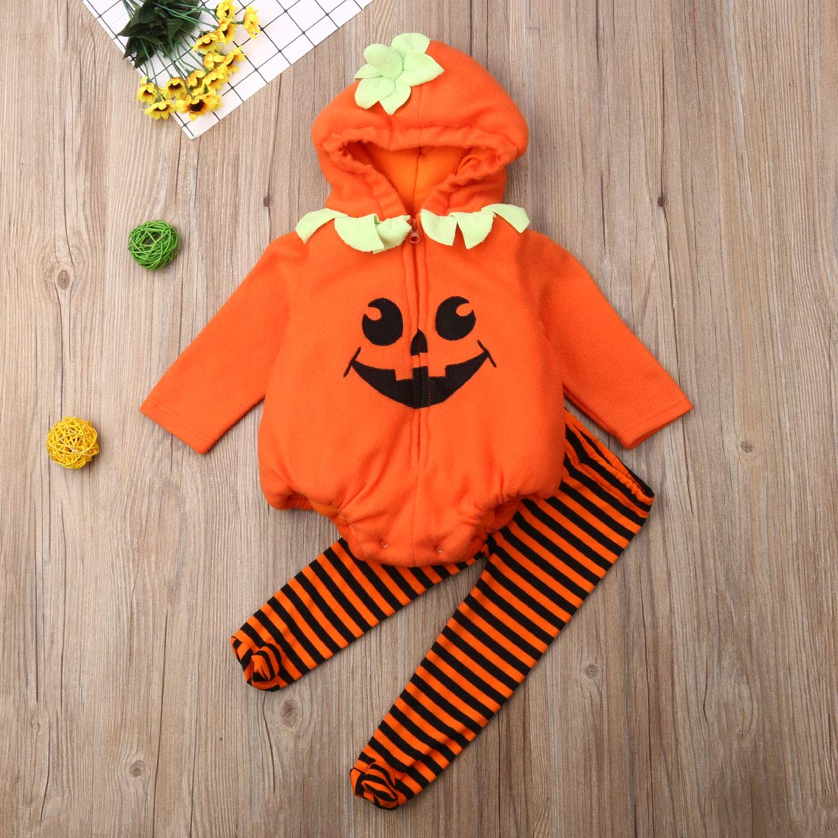 Niemowlę Maluch Chłopcy Dziewczęta Halloween Dynia Kostium Słodkie Stroje