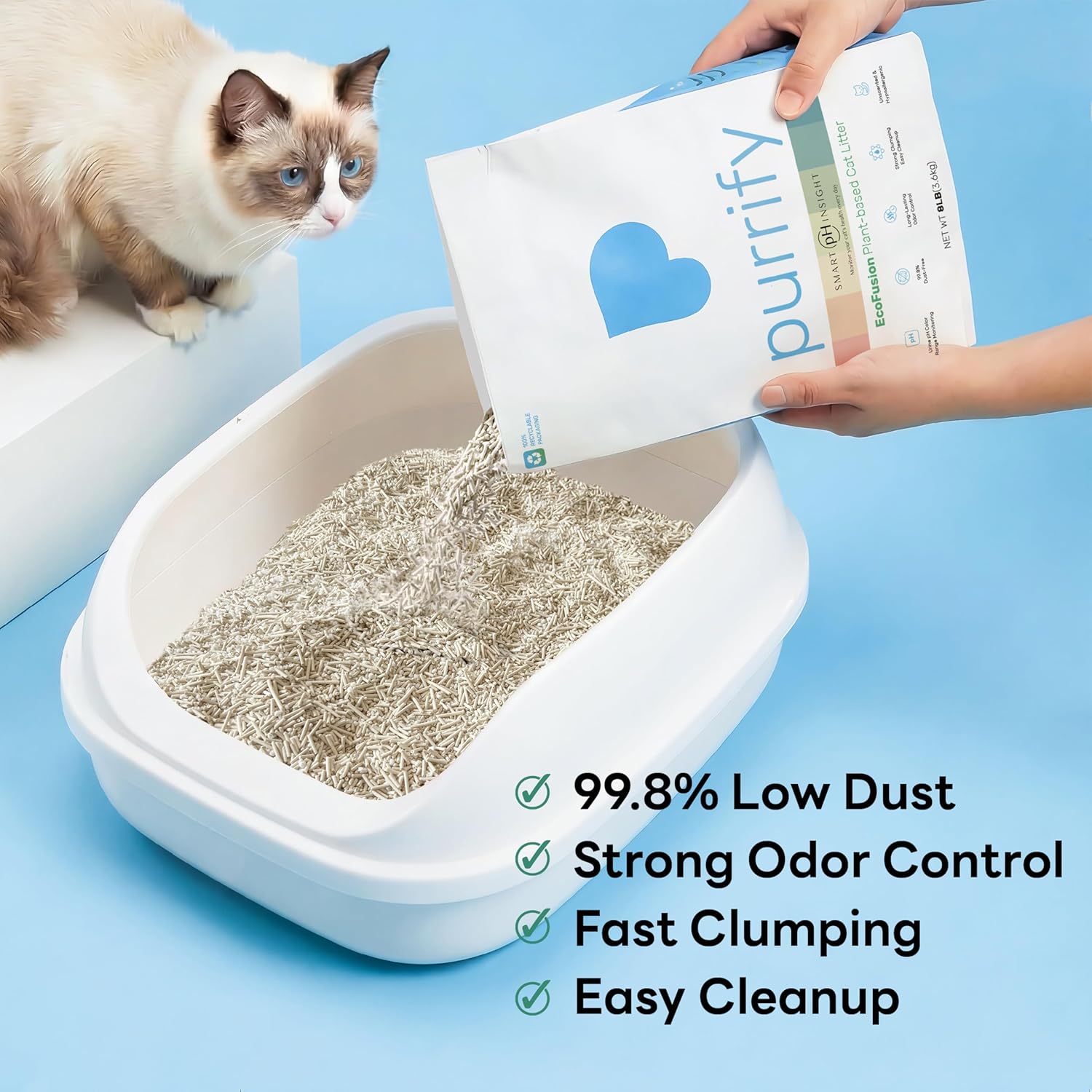 Smart Health Monitoring Cat Litter – Color-Changing, Fast Clumping, Odor Control, Low Dust | 3-Pack,Free cat scartcher