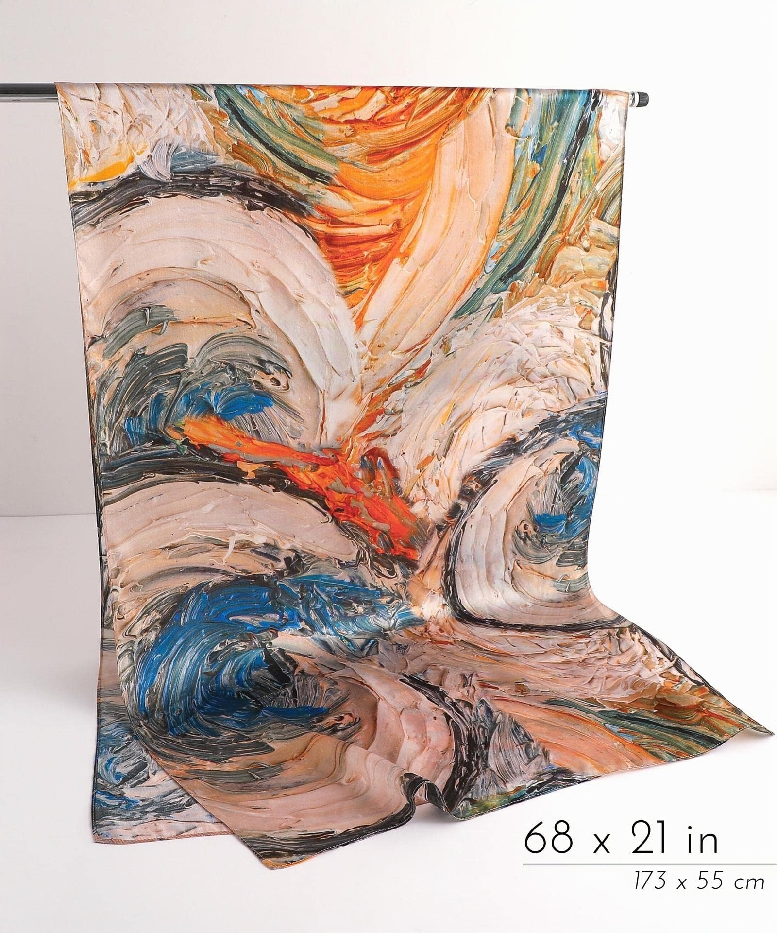 PoeticEHome Pañuelo Largo de Seda 100% Mulberry 170x53cm - Chal Suave y Ligero para Mujer, Ideal para Cuello, Cabello y Cabeza - Caja de Regalo