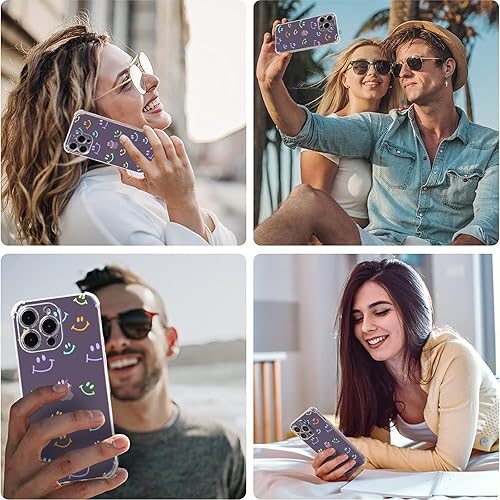 Vista 128 de Roemary Buffertech - Funda protectora para iPhone 13 Pro Max con diseño Golden Retriever, diseño de arcoíris con protector de pantalla