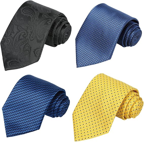 KissTies Set of 4 Extra long Ties 63'' XL Necktie Tall Tie + 1 Magnetic Boxes: Buy Online at Best Price in UAE