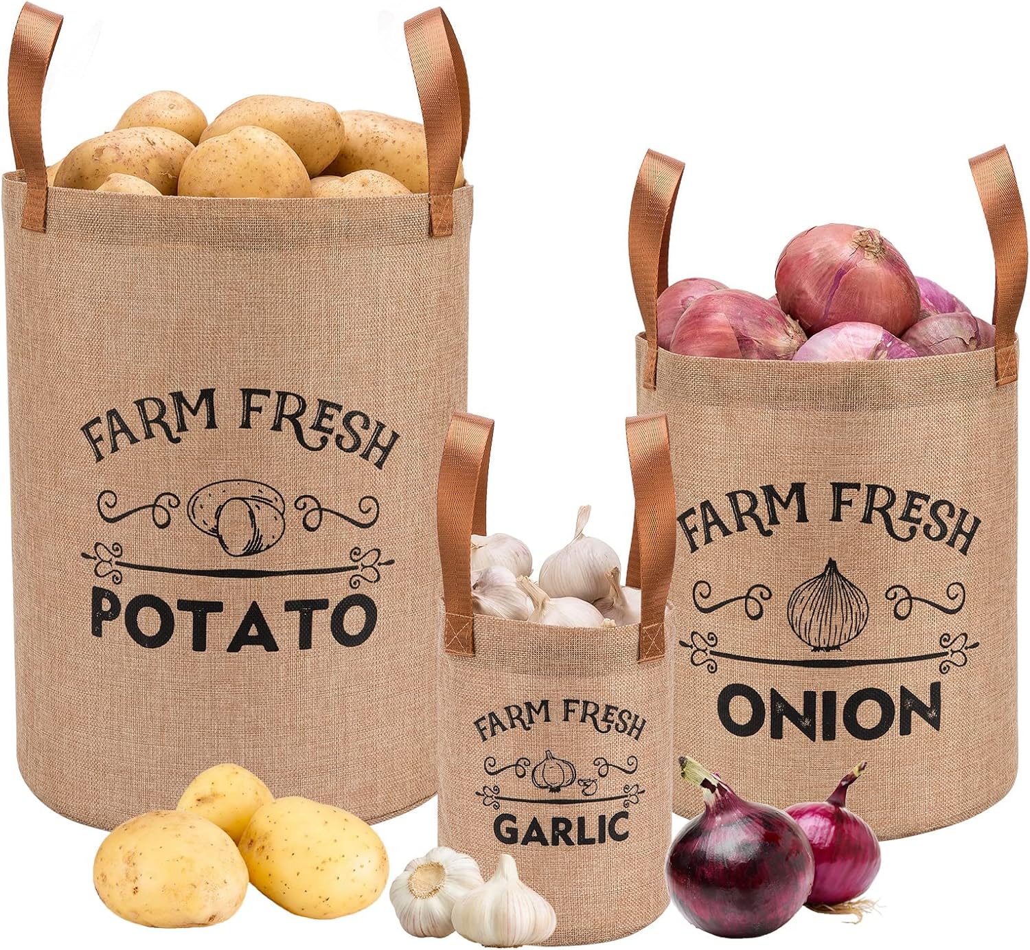 PARBEE Potato Storage for Pantry, Farmhouse Potato and Onion Holder
