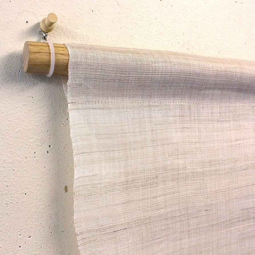 Amazon.co.jp: 麻のタペストリー 無地 生成り W45xH120cm【四十