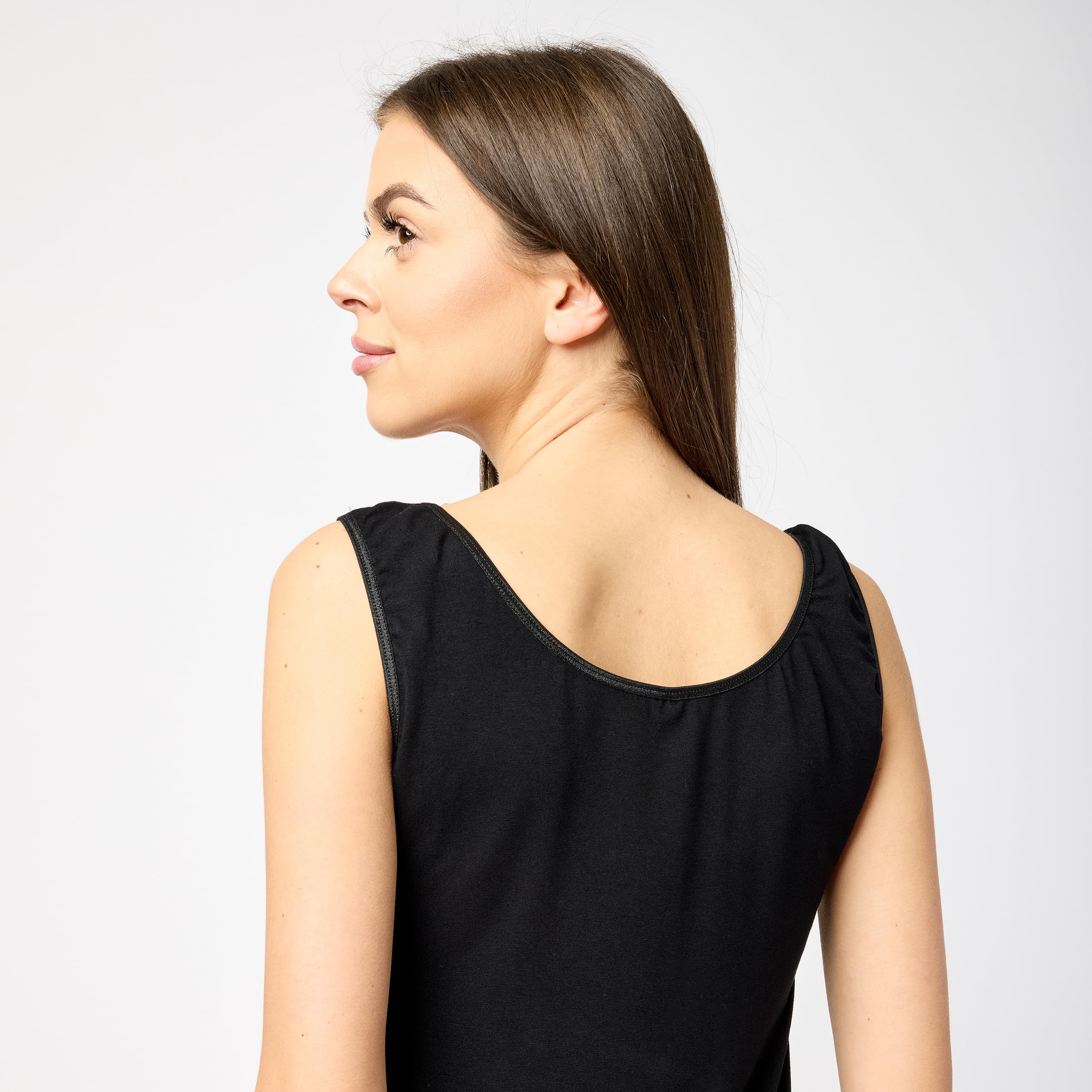 Merry Style Fond de Robe Femme Longueur Genou élastique Formant en Viscose MS10-446