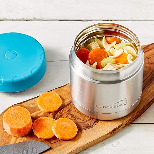 Miniatura 9 de LunchBots - Termo de boca ancha de acero inoxidable de 16 onzas - Recipiente aislado con tapa ventilada - Mantiene la comida caliente o fría durante