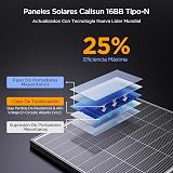 Callsun Panneau Solaire Monocristallin Bifacial 200W, Cellules N-Type 16BB 182 mm, Idéal pour Balcon, Toit, Abri de Jardin, Bateau et Applications Agricoles - 3