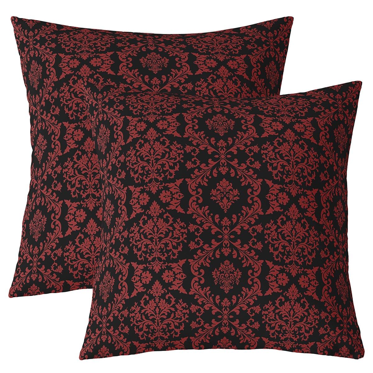 Housse de coussin damassée de qualité supérieure au motif vintage et finitions jacquard