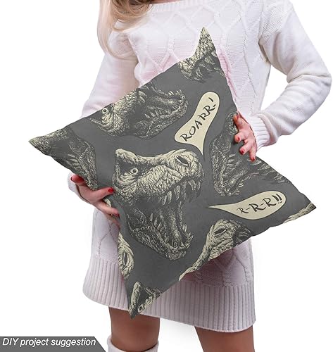 Miniatura 267 de Lunarable - Tela para amantes de perros de The Yard, patrón divertido de animales de dibujos animados en posiciones caprichosas estirando y Beige y