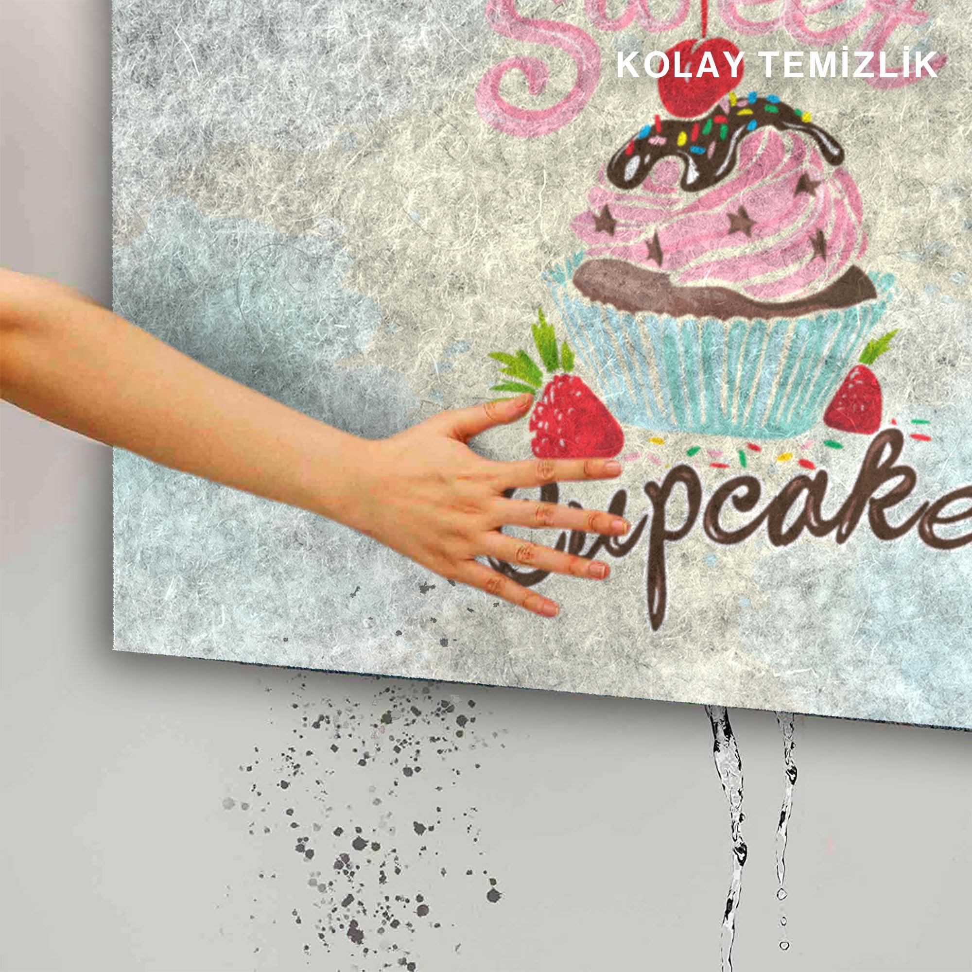 MONNHEIN Kapı Önü Paspası - Modern ve Şık Kapı Paspası | Ev, Ofis ve Dış Mekân Kullanımı İçin (Capcake)