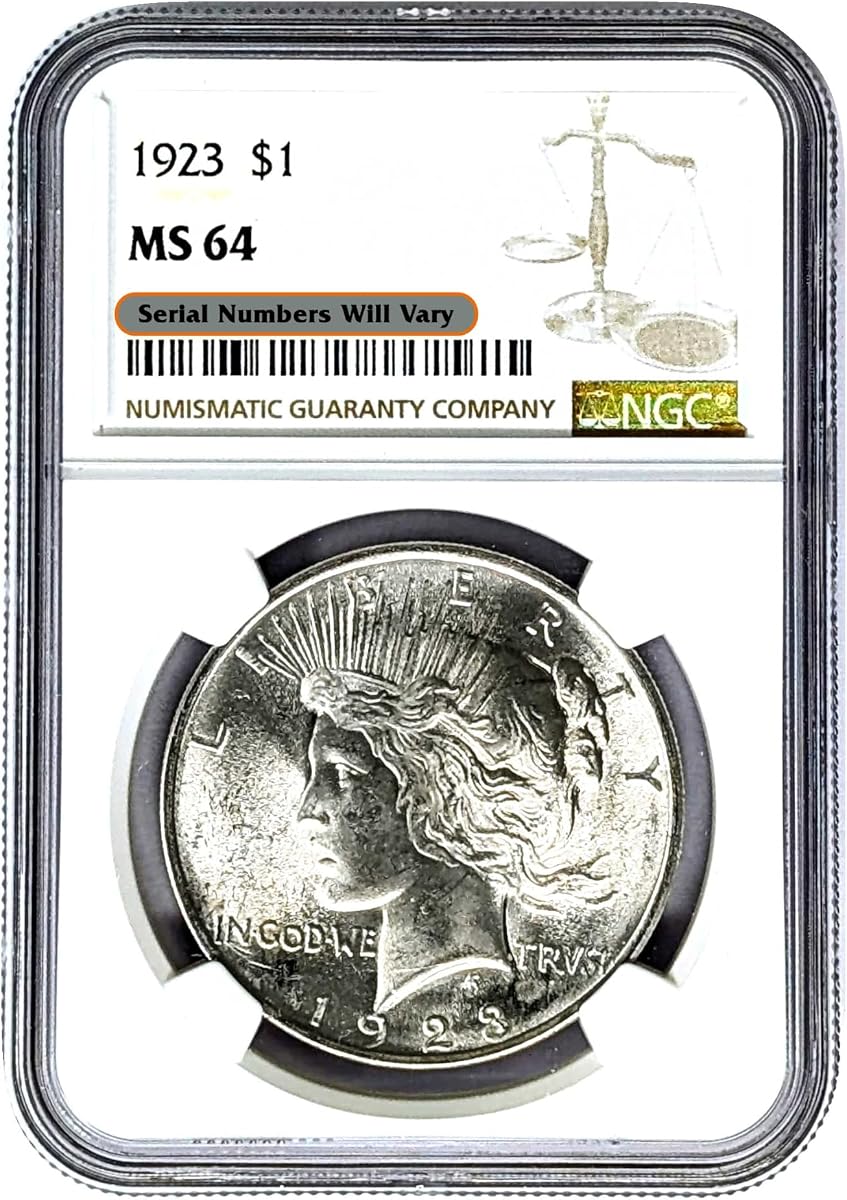 1923 P NGC MS 64 Peace Silver Dollar $1 Dollar MS64 PCGS