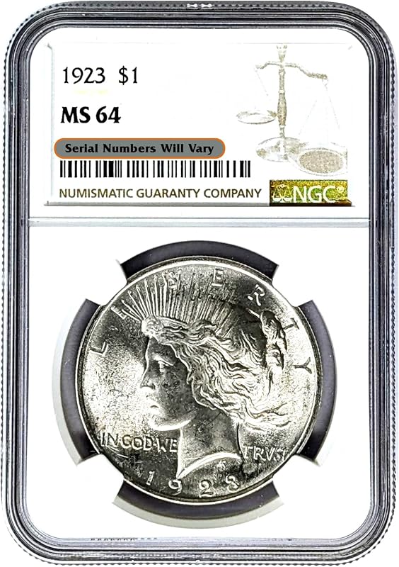 1923 P NGC MS 64 Peace Silver Dollar $1 Dollar MS64 PCGS