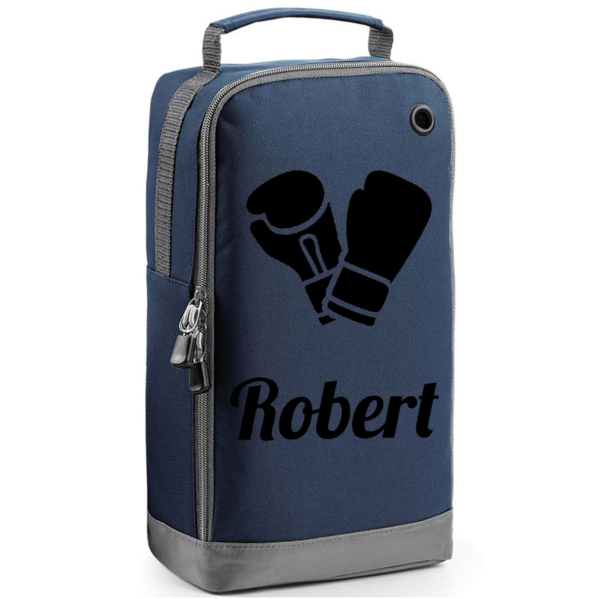 Navy Personalised Boxing Bag - Sports Gift with Name & Boxing Glove Design
