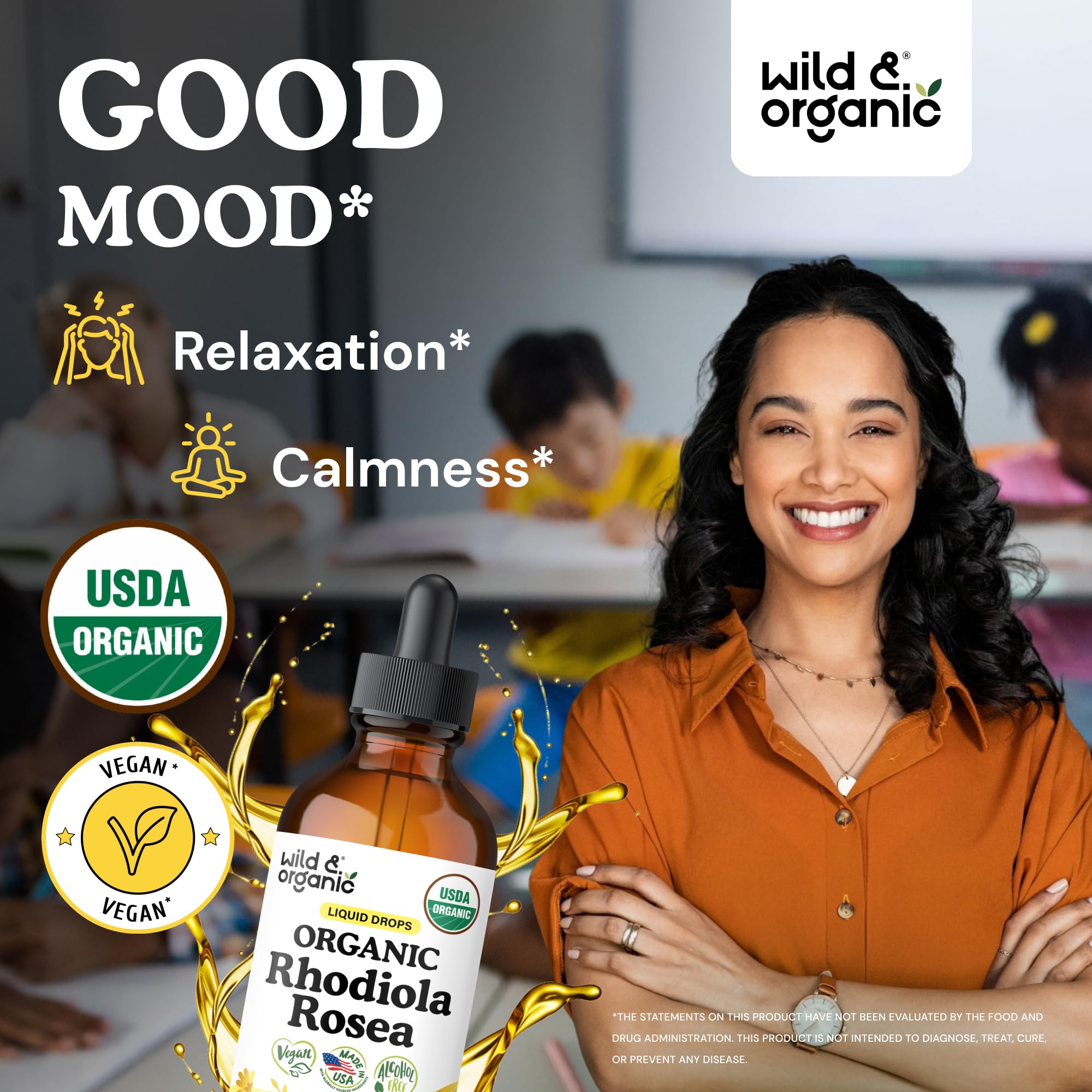 USDA Organic Rhodiola Rosea Tincture - Relaxation & Mood Support - 4 oz — Amazon image 2