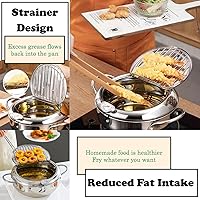 Vista 3 de Freidora olla freidora japonesa mini olla de acero inoxidable Olla de temperatura controlada Tempura Sartén Termómetro Cocina de inducción Ollas