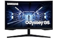 Odyssey G5 Series 27-Inch WQHD (2560x1440) Gaming Monitor, 144Hz, Curved, 1ms, HDMI, Display Port, FreeSync Premium (LC27G55TQWNXZA)