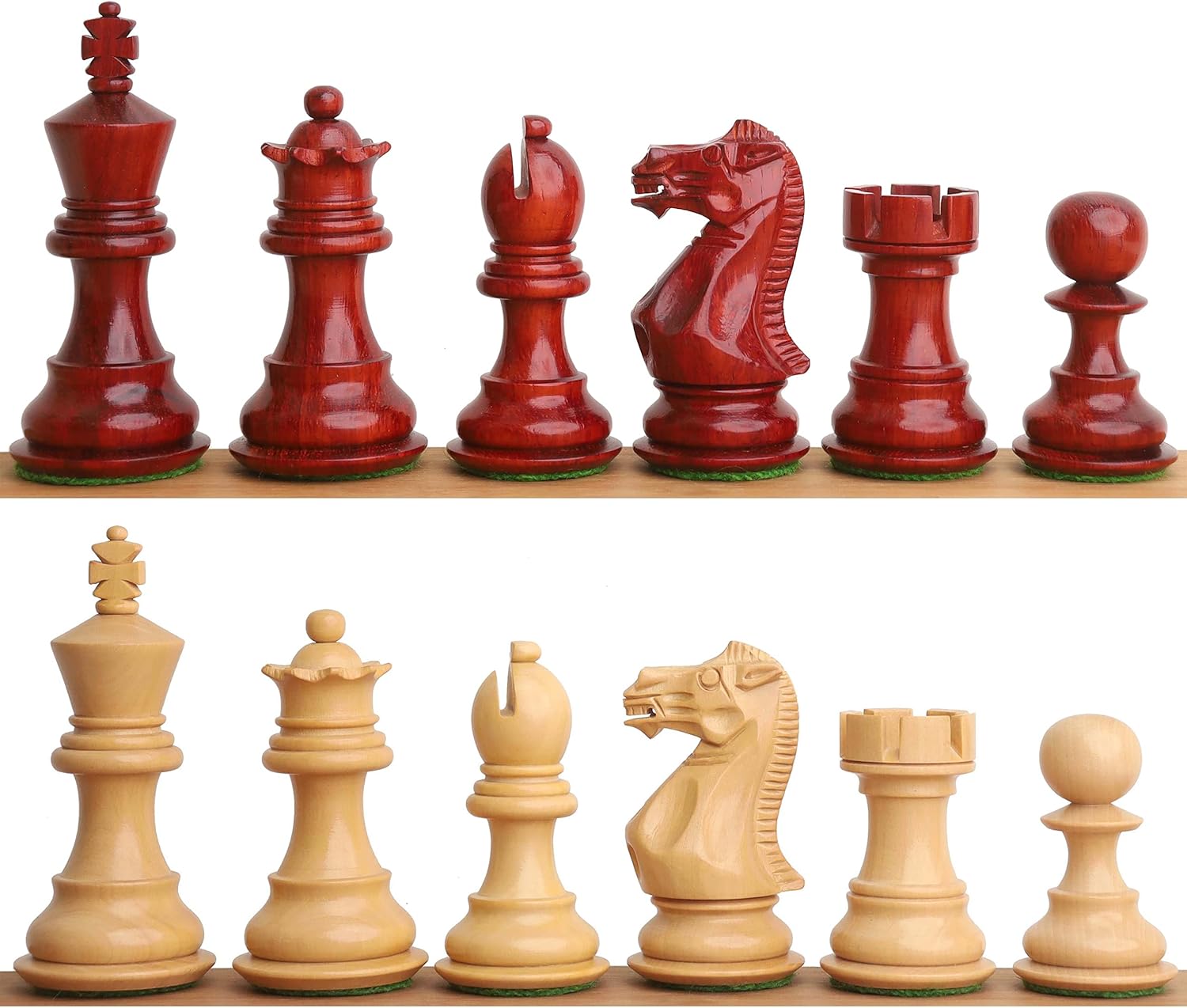 RoyalChessMall -3.1" Pro Staunton Luxury Chess Pieces Only Set (Bud Rosewood)
