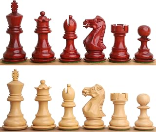 RoyalChessMall -3.1" Pro Staunton Luxury Chess Pieces Only Set (Bud Rosewood)