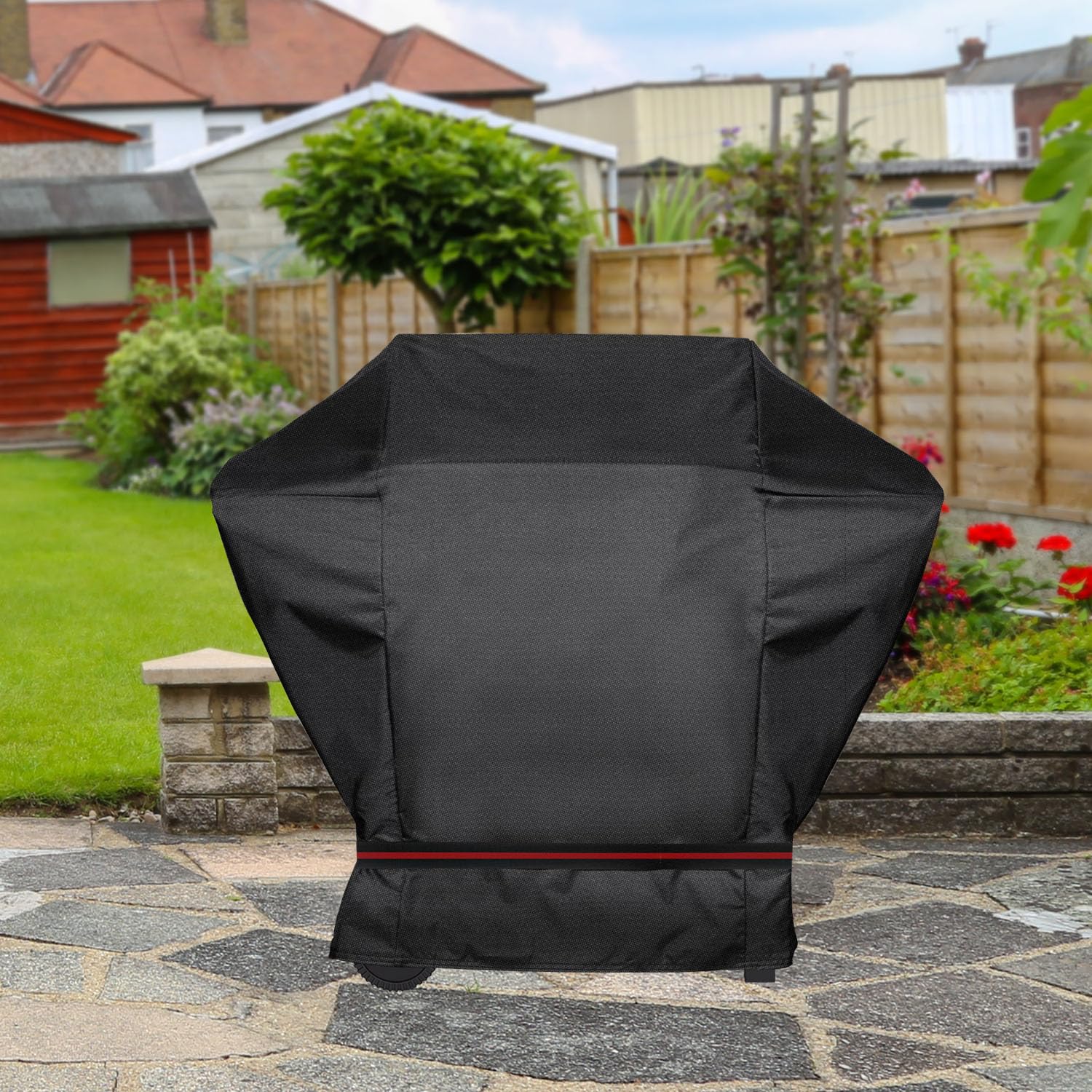 Abdeckhaube Grillabdeckung für Gasgrills San Diego Next 2+3 Brenner, eCrave 2, für Weber Spirit E210, Grill Abdeckung Wetterfest, Schwarz Wetterschutzhülle mit Zugband, 600D