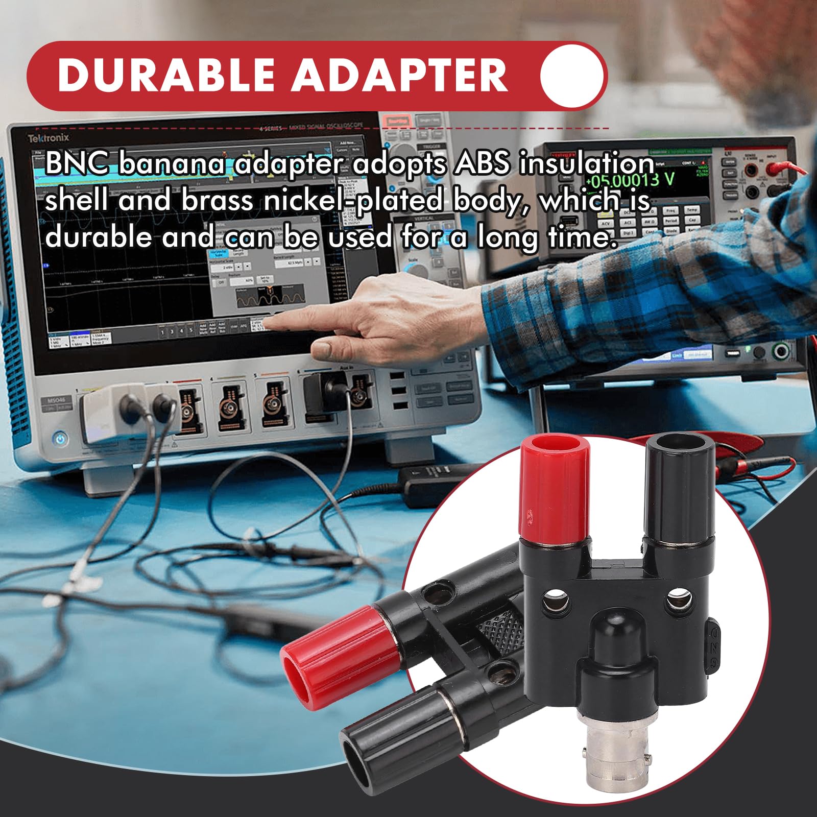 Gniazdo BNC na 2 x 4 mm podwójne gniazdo bananowe zacisk przyłączeniowy, 2 sztuki gniazda BNC na gniazdo Dual Banan, wiązanie słupków, rozdzielacz RF-Coax, adapter do anten radiowych HF