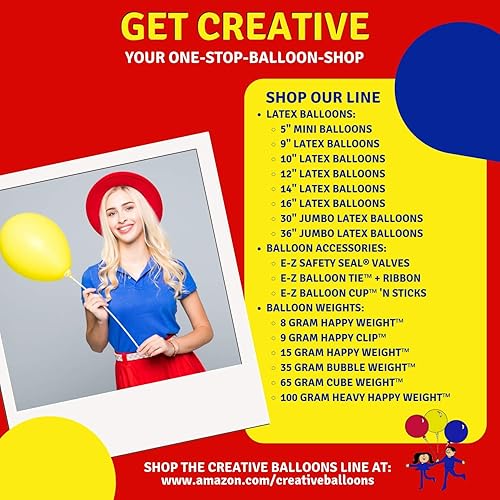 Miniatura 4 de Peso de globo de peso cúbico, 2.16 onzas, rosa bebé, 10 unidades