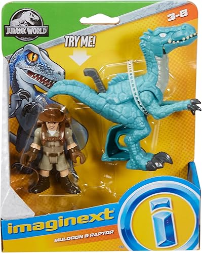 Miniatura 5 de Fisher-Price Imaginext Jurassic World, Muldoon y Raptor