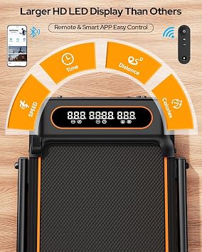 Rayspace Walking Pad Treadmill with 12% Incline, Upgraded 3.5HP Low Noise Treadmills for Home, Trisomy 4 in 1 Foldable Treadmill, Walking Pad with Handle, 350+lb Capacity, Smart APP & Remote