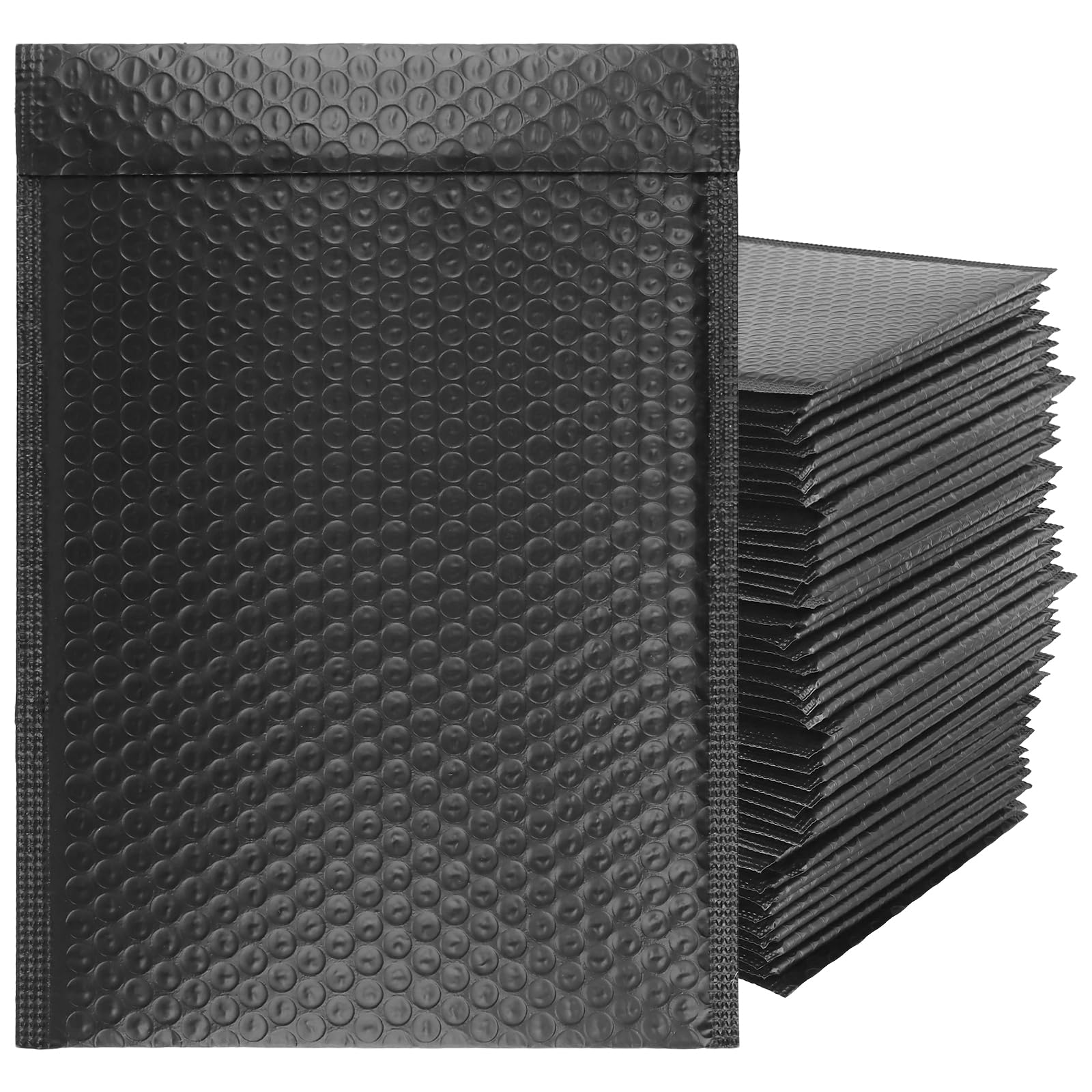TAICHEUT 60pcs A4 Bubble Mailers, Self-Seal Padded Envelopes, 22x35cm Black Poly Mailing Bags for Business Shipping, Packaging, Gifting